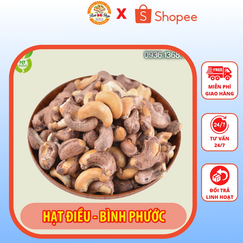 2 hộp =1kg hạt điều rang muối Bình Phước- bể