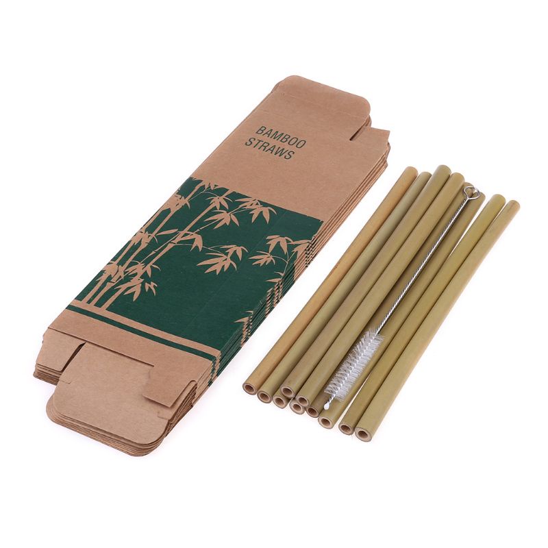 Set 100 Ống Hút Tre Có Thể Tái Sử Dụng Thân Thiện Với Môi Trường