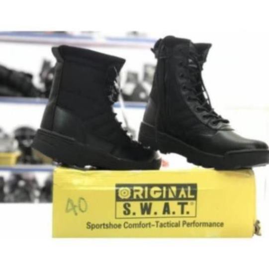 [Sale 3/3] (Sẵn hàng) Giày Swat cao cổ màu đen đi phượt - giày chiến thuật cao cổ Sale 11