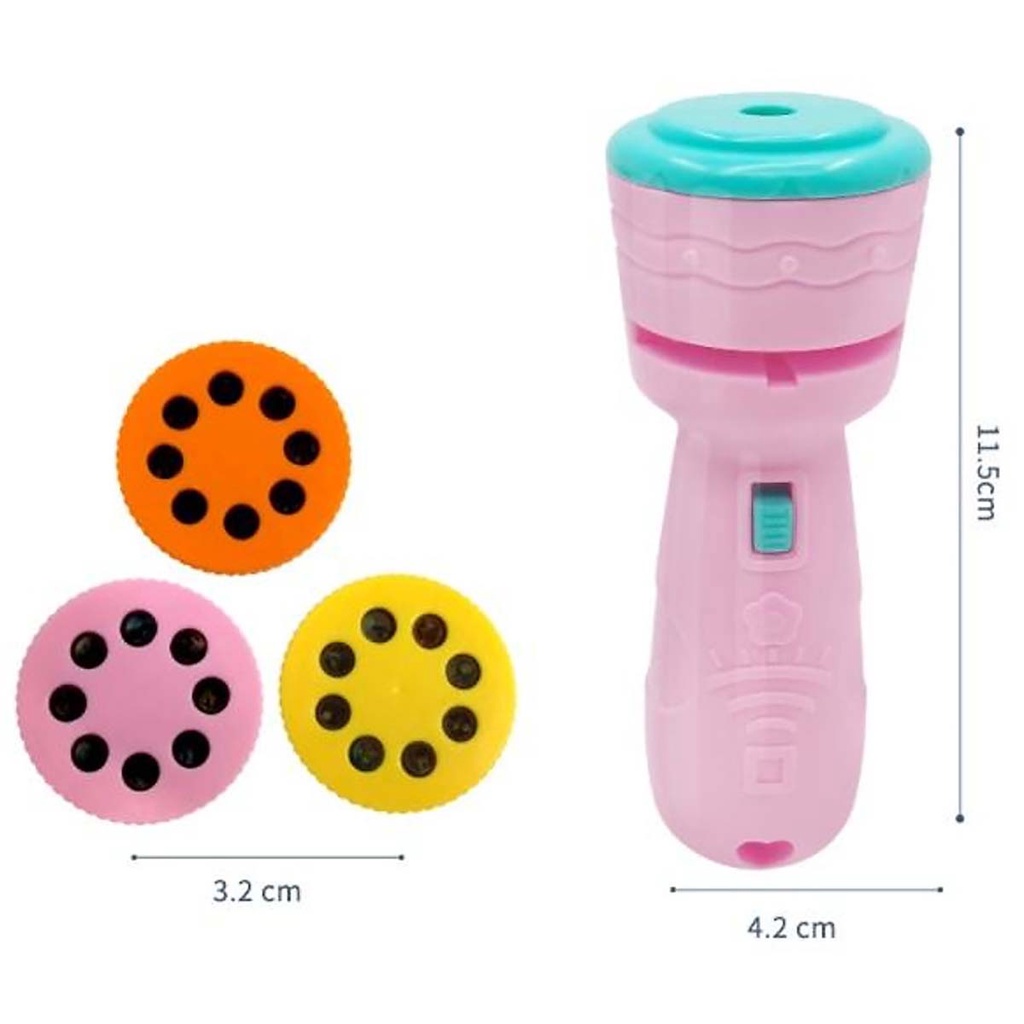 Hộp Combo 2 Đèn Pin Chiếu Hình Cho Bé Mini Siêu Sáng 12 Thẻ 96 Ảnh Bóng Loại Xịn Con Vật Đáng Yêu Số Chữ Người Nhện