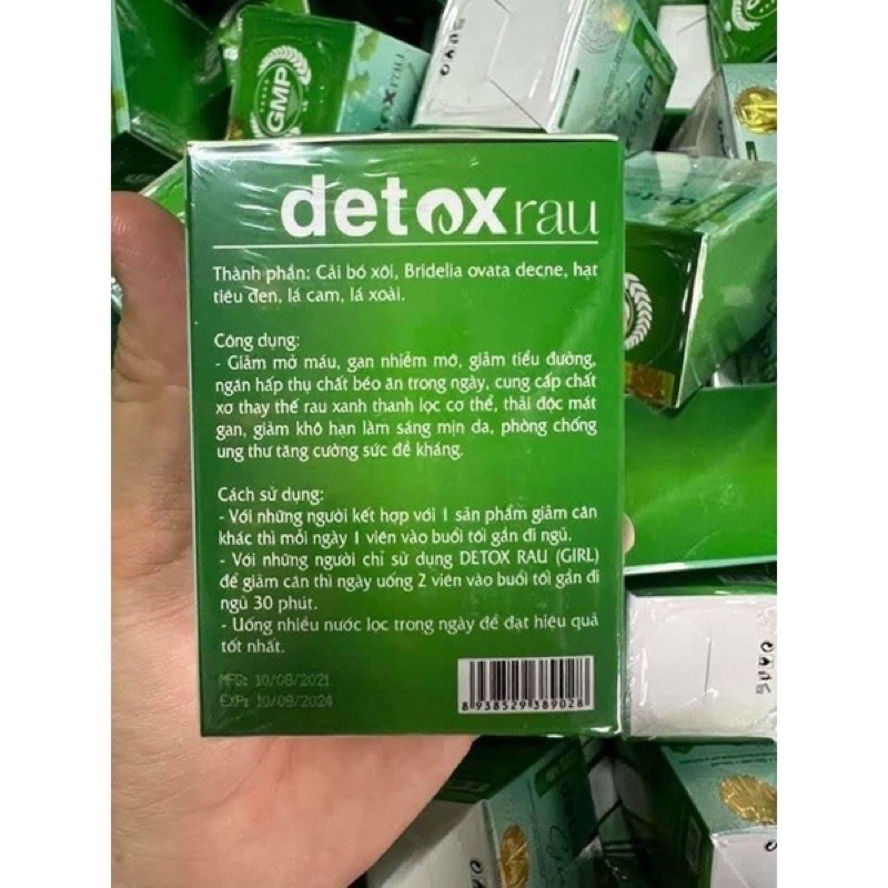 VIÊN UỐNG GIẢM MỠ BỤNG -DETO-RAU-GIRL  25 viên .