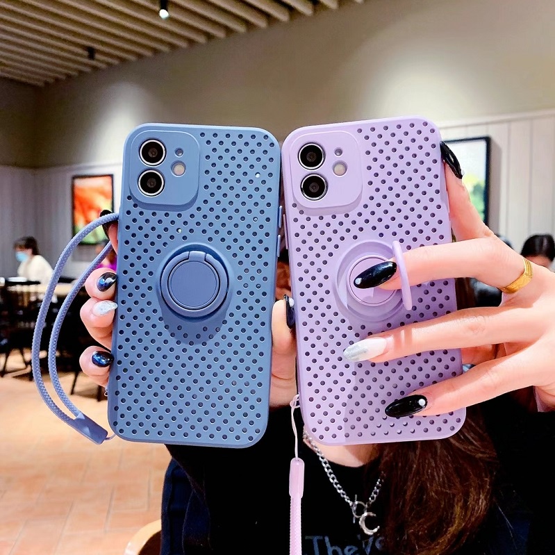 Ốp điện thoại silicon mềm tản nhiệt có dây đeo thích hợp cho iphone xr xs max iphone 7/8 plus 13 pro max
