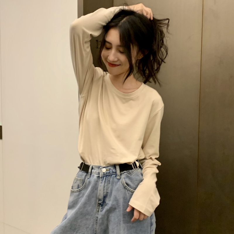 Áo thun kích cỡ lớn tay dài trơn màu 30051