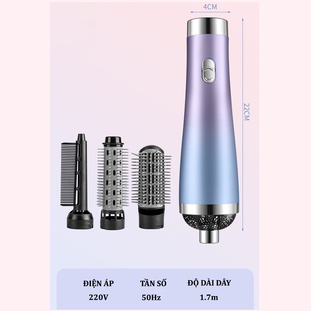 MÁY SẤY TÓC hai chiều tạo kiểu tặng kèm BỘ PHỤ KIỆN 3 chi tiết tạo kiểu tóc