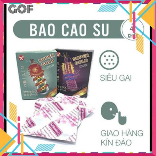 [mai đào]Bao cao su Super gold nhật bản[Siêu Gai] -An An