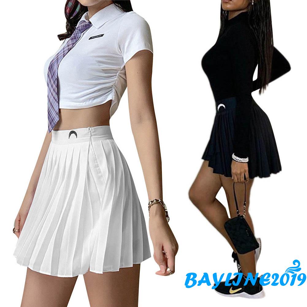 Chân Váy Xếp Li Thêu Họa Tiết Mặt Trăng Hợp Thời Trang Dành Cho Nữ