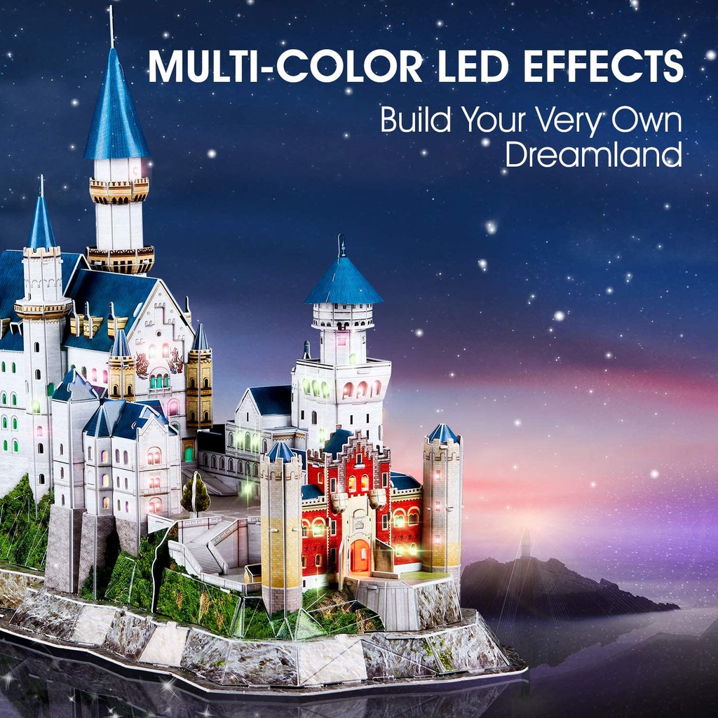 Mô hình giấy 3D CubicFun - Led lâu đài cổ tích Đức - Neuschwanstein castle