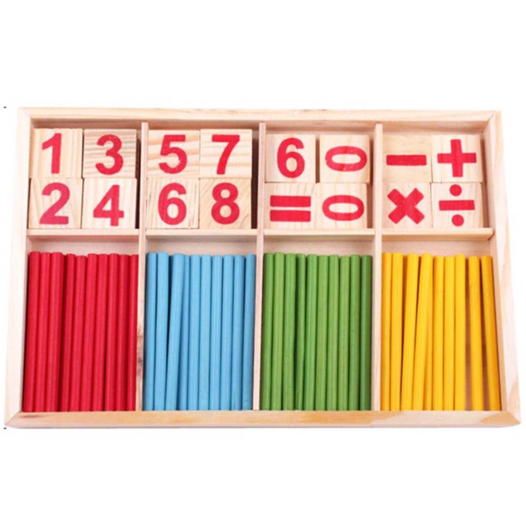 Hộp 100 que tính kèm số BB kids cho bé