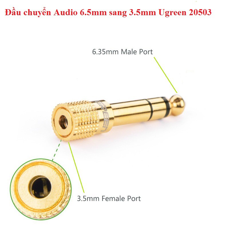 Đầu chuyển Audio 6.5mm sang 3.5mm Ugreen 20503