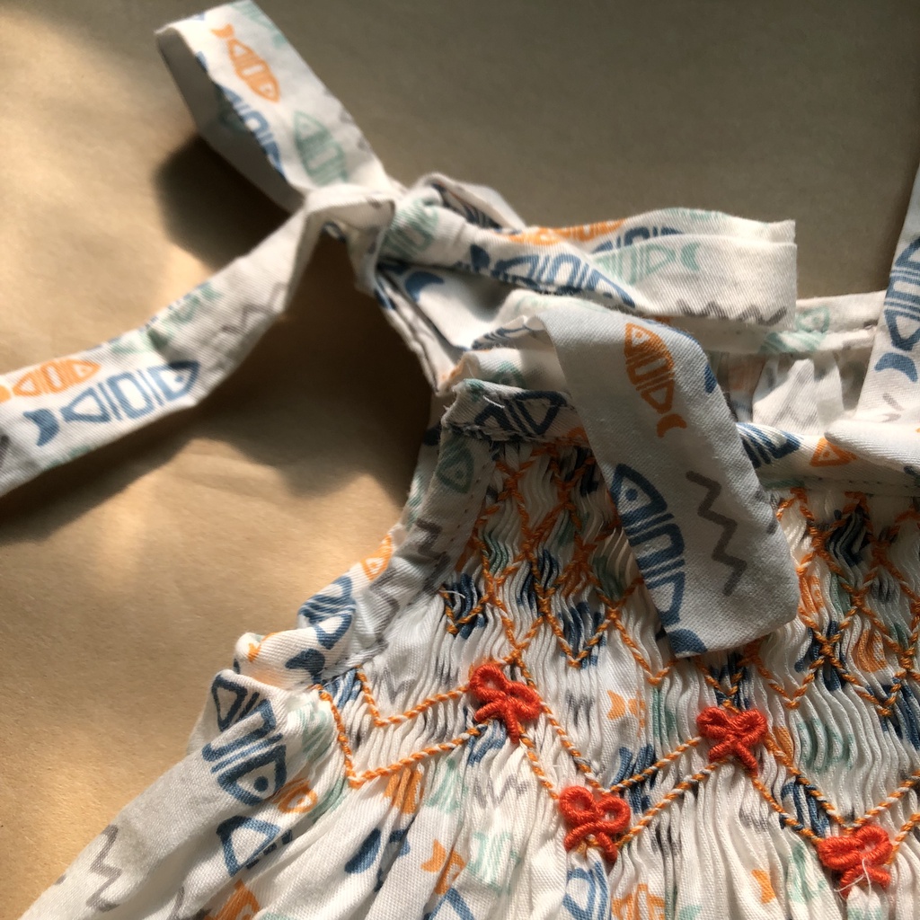 Váy Đầm Mùa Hè Cho Bé Gái, Đầm Smock 2 Dây Đi Biển Phong Cách Bánh Bèo Dễ Thương