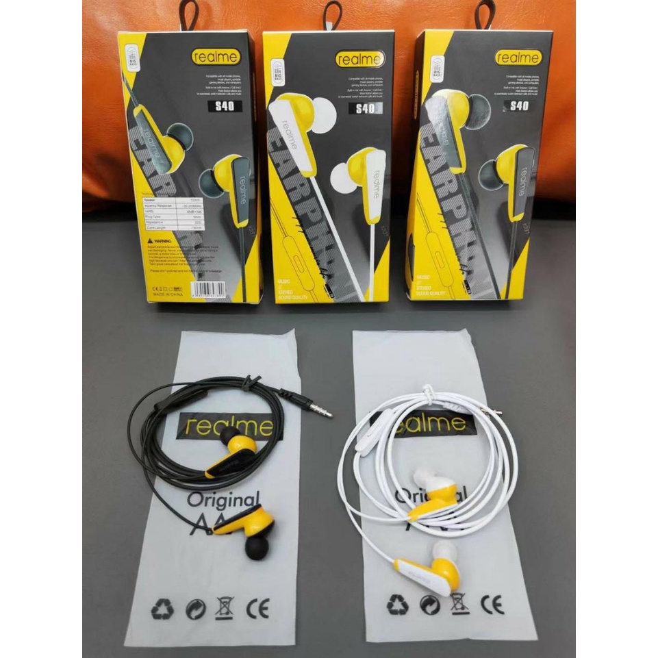 Tai nghe dây S40 hỗ trợ mic, jack 3.5 cùng thiết kế dây xoắn chống rối đứt - BH 12 tháng lỗi 1 đổi 1