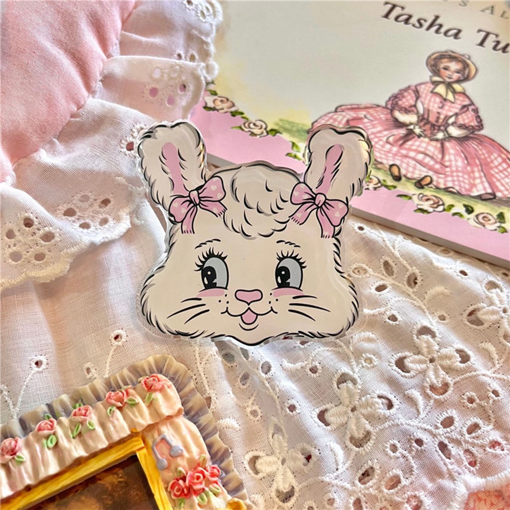 Giá Đỡ Điện Thoại Họa Tiết Hoạt Hình Chú Chó / Thỏ Dễ Thương Phong Cách Hàn Quốc