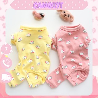 Bộ jum thun CAMQUYTSTORE in họa tiết cún bichon cho thú cưng