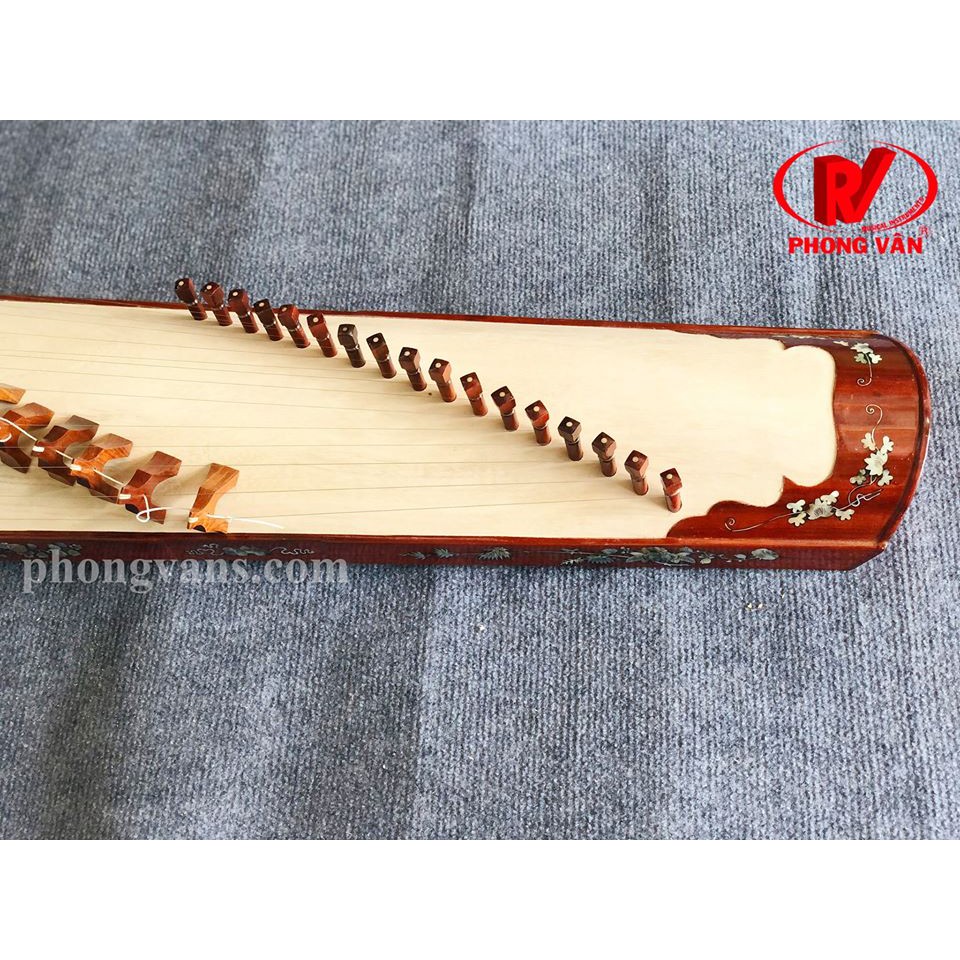 Đàn tranh gỗ hương 17 dây khảm trai-tặng bao và móng gãy