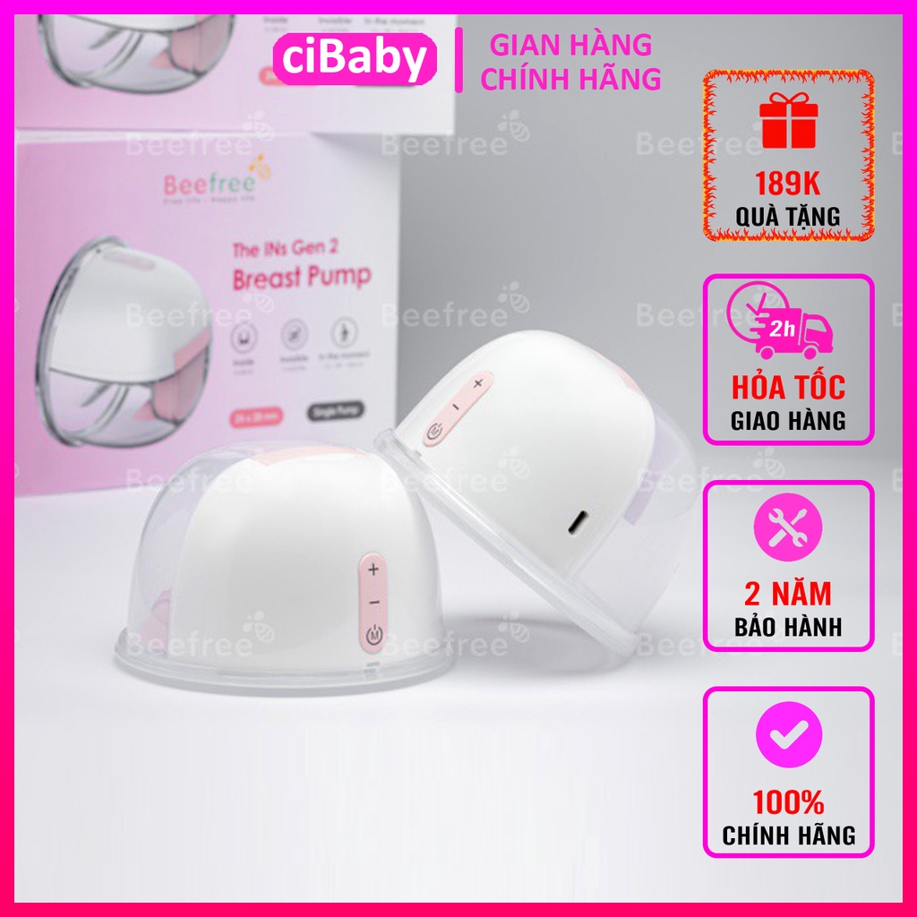 CHÍNH HÃNG Máy hút sữa điện đôi không dây Beefree Gen 1 Gen 2 có mát xa