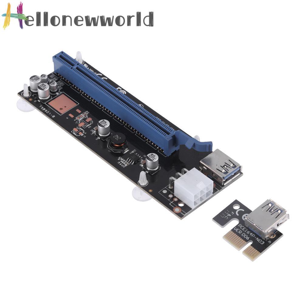 Card Chuyển Đổi Pci-E Express 1x Sang 16x 6pin Usb3.0 Cho Btc Miner