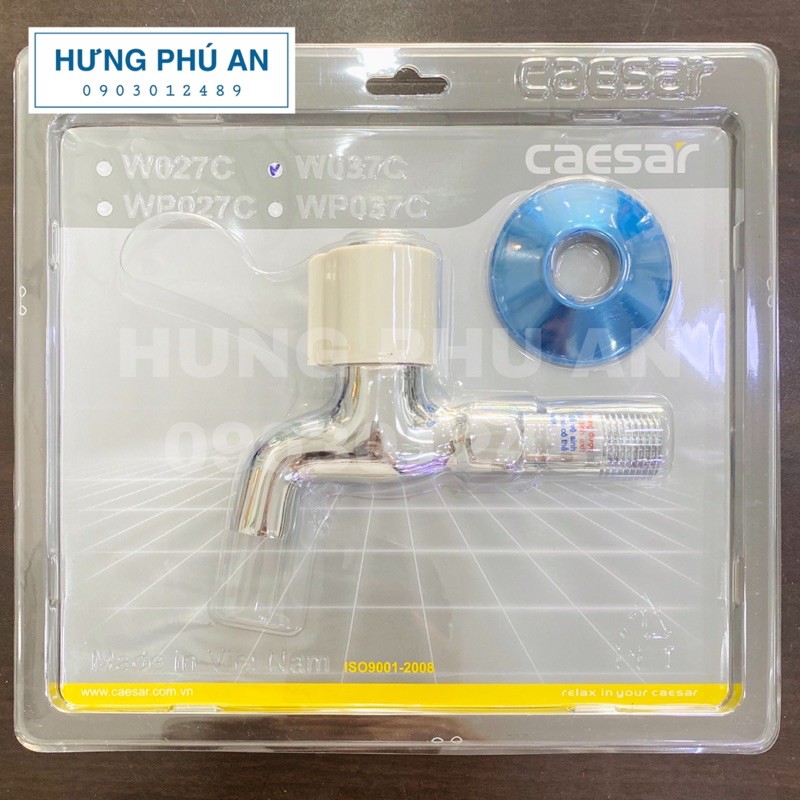 Vòi nước lạnh CAESAR W037C tặng kèm chụp vòi inox - hàng chính hãng