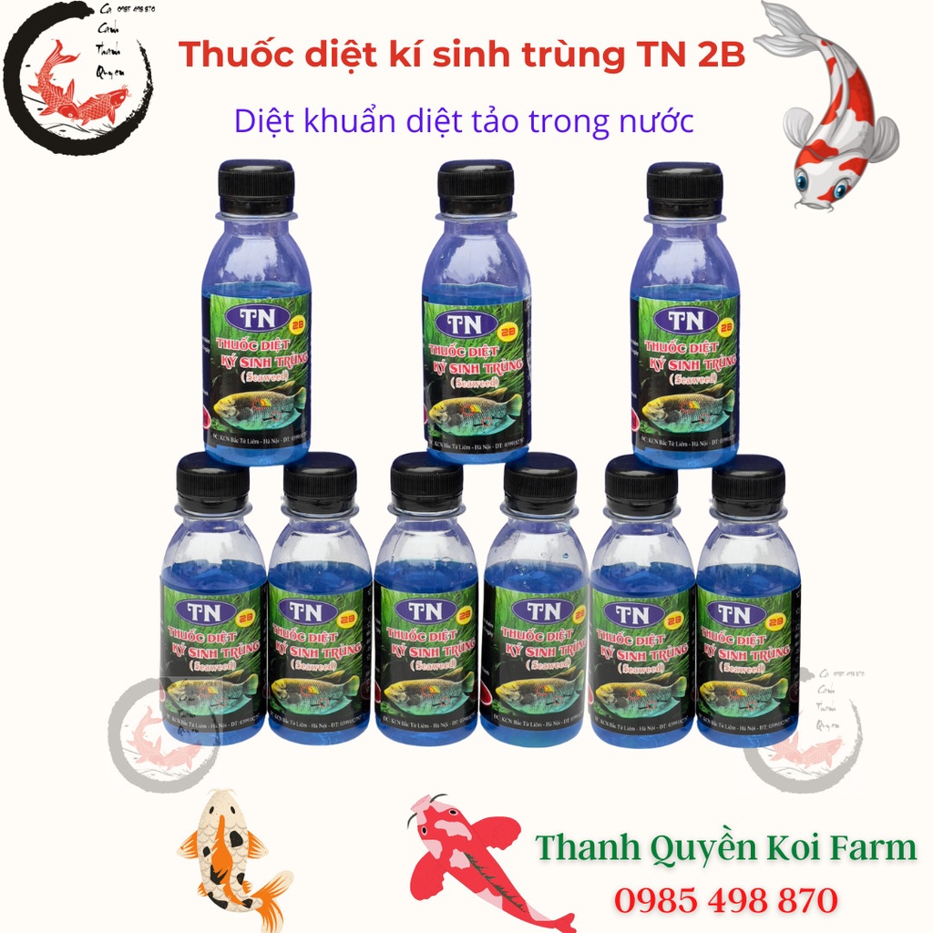 Thuốc diệt kí sinh trùng cho cá Koi, cá cảnh TN 2B chai lớn 100ml