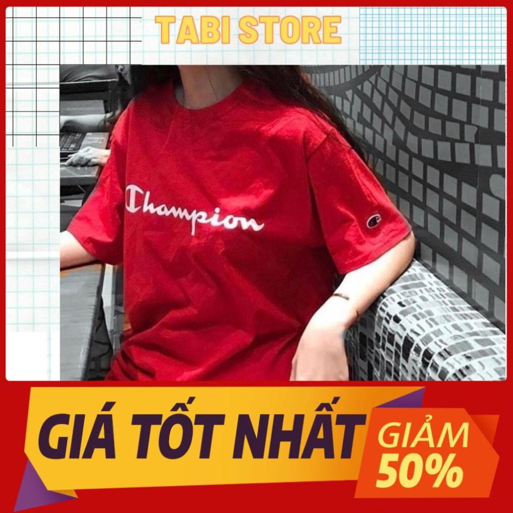 Xả kho - Hàng Siêu Cấp Áo tay lỡ dáng rộng unisex dưới 75kg chất thun tabi store - Champion