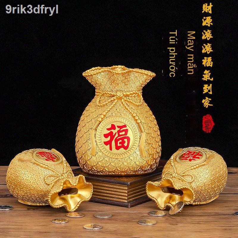 ❒⊕Túi tiền may mắn Con heo đất Phòng khách Văn Máy tính để bàn Đồ trang trí nhỏ Thủ công mỹ nghệ Q