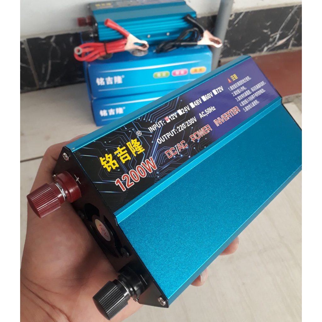 Bộ đổi điện 12v lên 220v, công suất 1200w inverter [ kích điện 1200w ]