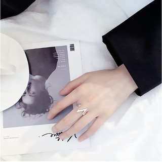 Nhẫn Nhịp Tim Hàn Thời Trang Cá Tính