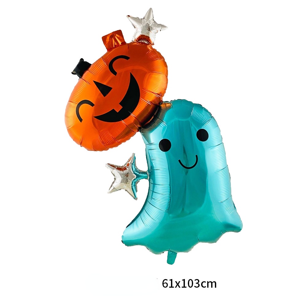 Bong Bóng Lá Nhôm Hình Ma Bí Ngô Trang Trí Halloween