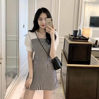 Đầm Mini Kẻ Sọc Caro Phong Cách Hàn Quốc Mới Nhất Cho Nữ - 1203 (XS-XL) #2