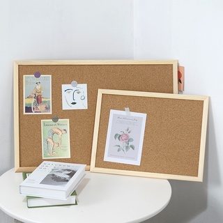 Bảng ghim gỗ bần  để bàn ghim ghi chú tranh ảnh decor bàn học và bàn làm việc