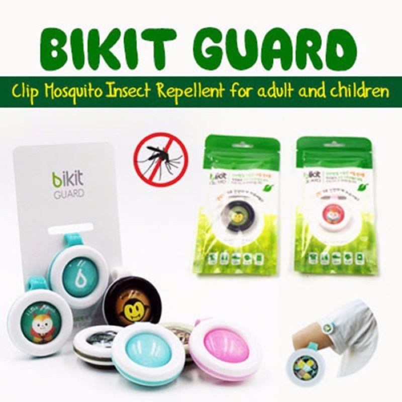 Kẹp chống muỗi cho bé Bikit Guard Hàn Quốc  - chiết xuất 100% tinh dầu chanh sả tự nhiên
