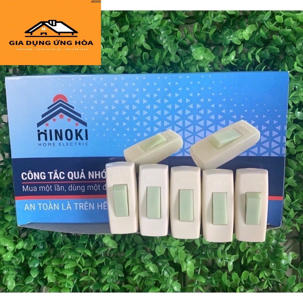 hộp 40 cái Công Tắc Quả Nhót,Công Tắc Treo , Công Tắc Ngang HINOKI- HÀNG CHÍNH HÃNG