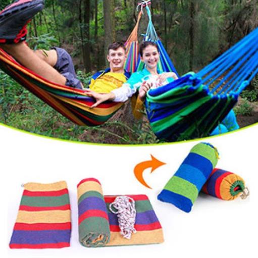 Võng Du Lịch Sợi Vải Đan Canvas Size 280Cm - Võng Nhiều Màu Cắm Trại, Dã Ngoại, Gấp Gọn