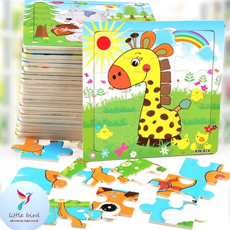 Đồ chơi tranh ghép hình gỗ puzzle 9 miếng cho bé