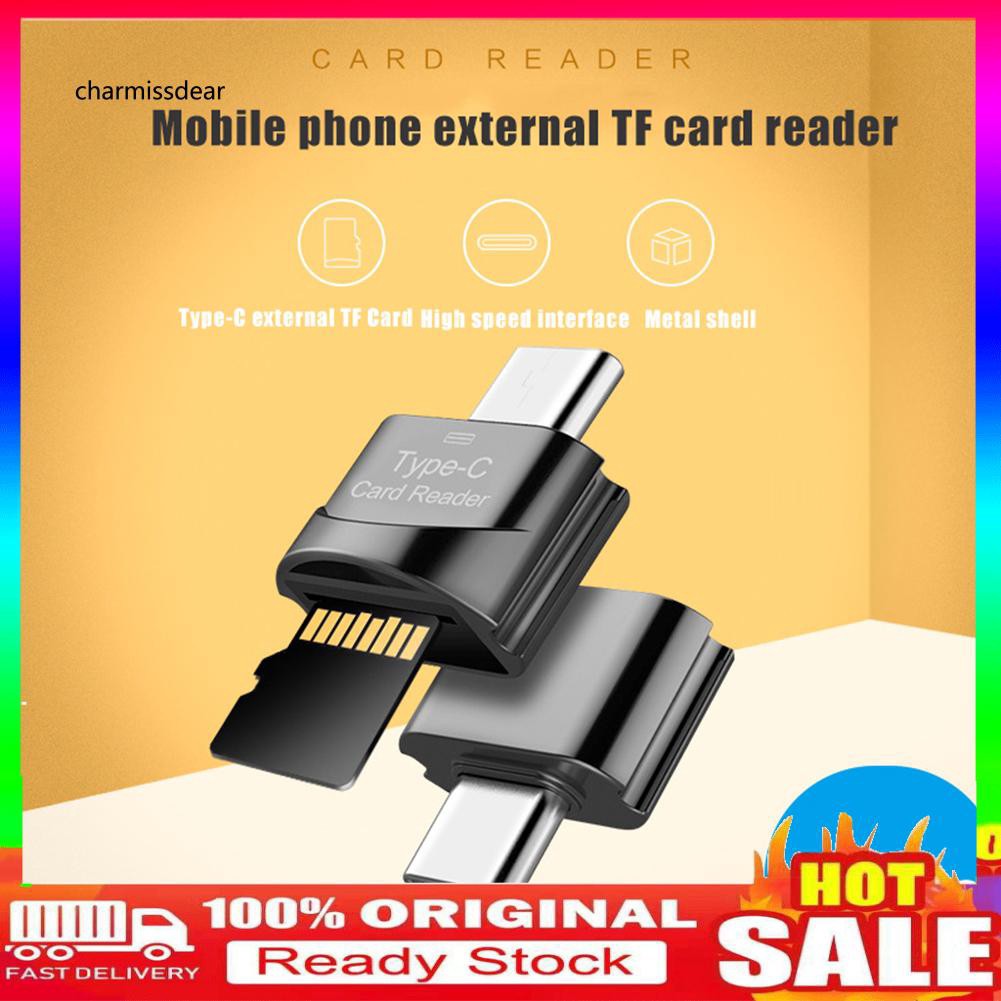 【charmissdear.TF】High Speed Micro-USB/Type-C Memory Card Reader TF Micro-SD OTG Phone Adapter