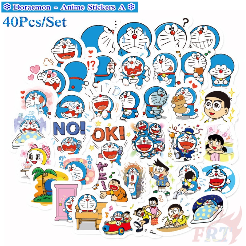 ❉ Doraemon - Anime Stickers A ❉ 40Pcs/Set DIY Decals Stickers for Diary Laptop Scrapbooks Skateboard