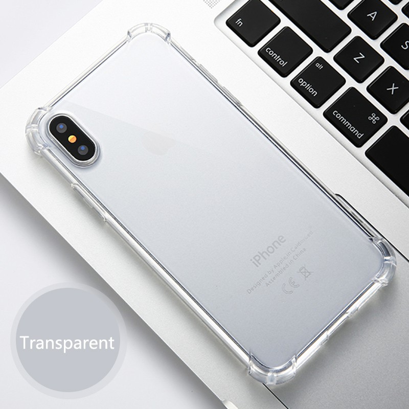 Ốp điện thoại trong suốt có đệm chống vỡ cho iPhone 5/5S/SE/6/6S/6 Plus/6S Plus/7/7 Plus/8/8 Plus/X/XS/XS MAX