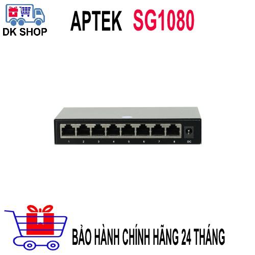 Switch APTEK SG1080 8 cổng Gigabit 10/100/1000Mbps RJ45 - Chính Hãng - Bảo Hành 24 Tháng.