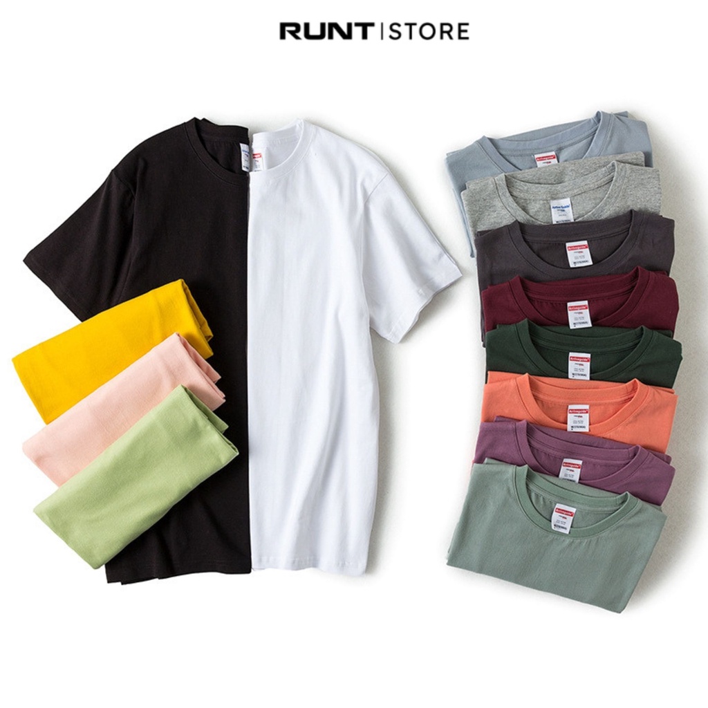 Áo thun nam trơn tay lỡ bazic vải Cotton, tee phông trơn ngắn tay cổ tròn nhiều màu L3