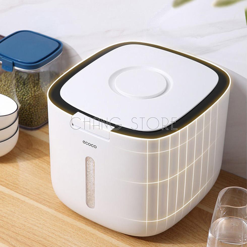 Thùng đựng gạo Ecoco cao cấp chống côn trùng, ẩm mốc cực tốt bảo vệ hạt gạo luôn được sạch