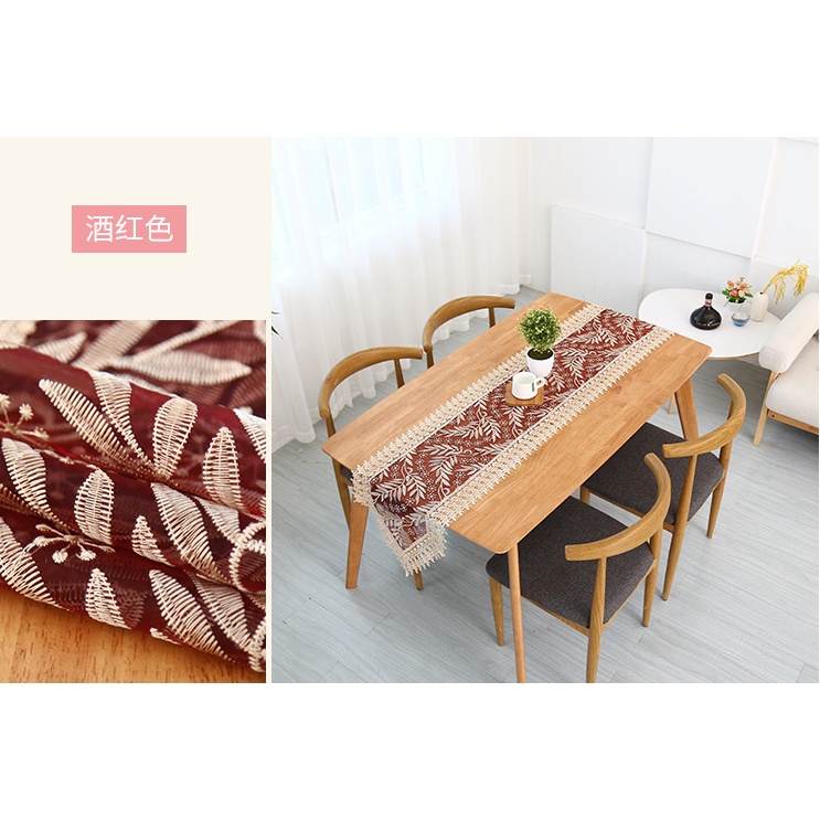 Khăn Trải Bàn Thêu Ren Trong Suốt Phong Cách Đồng Quê Mỹ