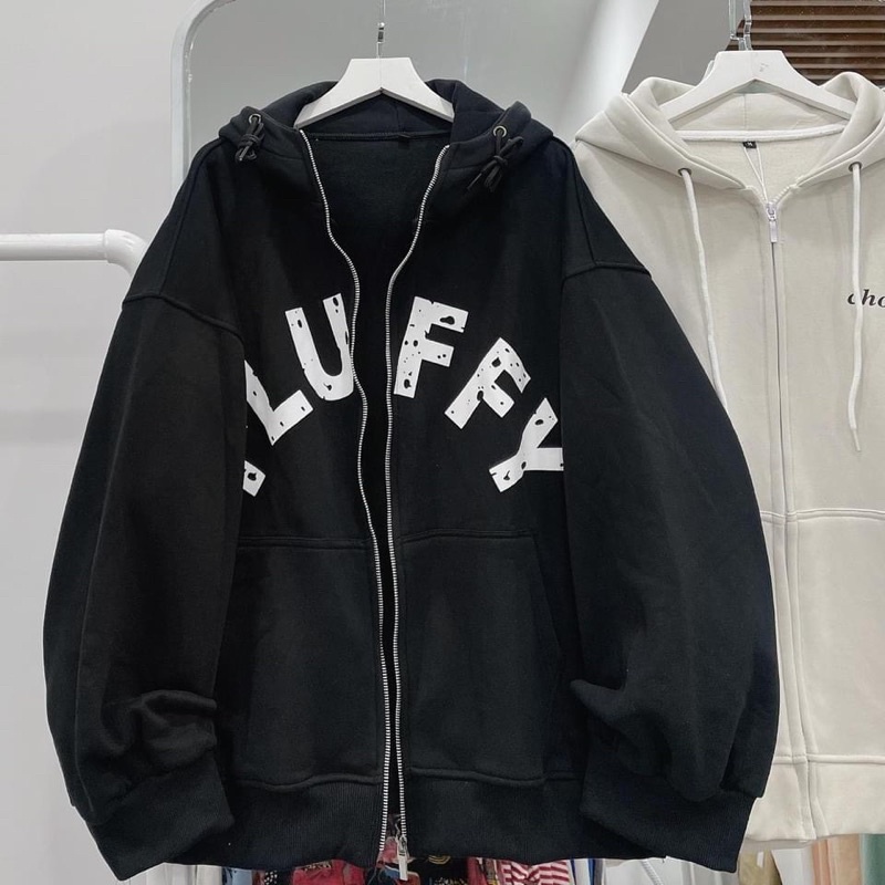 Áo Khoác Dây Kéo Nỉ Bông form rộng Fluffy vải dày, nặng tay (nam nữ mặc được) | BigBuy360 - bigbuy360.vn