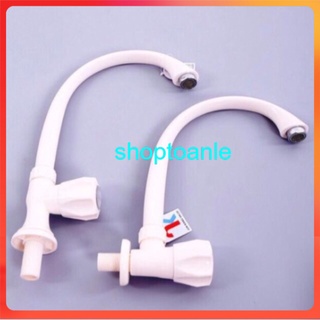 Vòi rửa bát nhựa cắm chậu hoặc cắm tường giá rẻ (vòi lavabo chậu rửa bát giá rẻ)