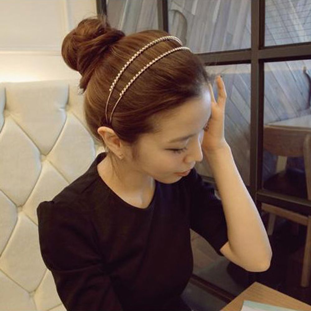 1PC Fashion Crystal Rhinestone Pearl Hairband
