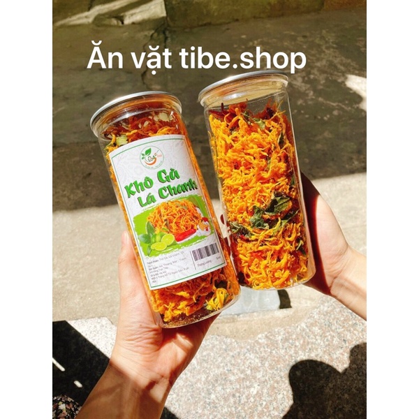Khô gà lá chanh 300g Tibe.shop, đồ ăn vặt vừa ngon vừa rẻ | BigBuy360 - bigbuy360.vn