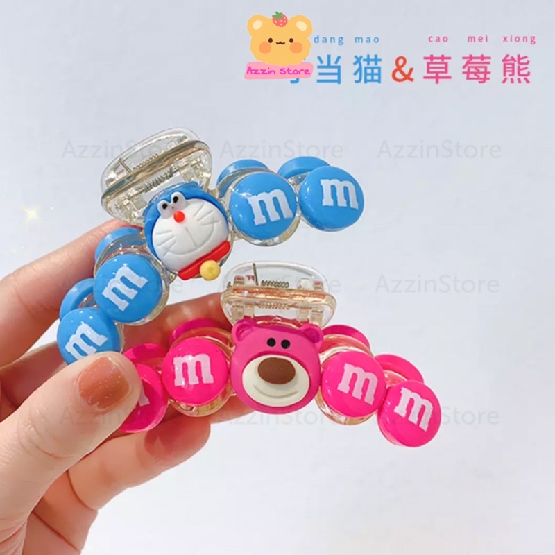 Kẹp Tóc Gấu Và Đôremon Kẹo Hoạt Hình Dễ Thương Azzin Store