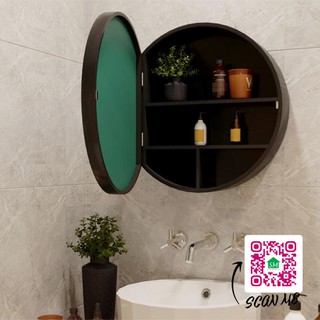 Tủ gương tròn treo tường phòng tắm smhome nt05