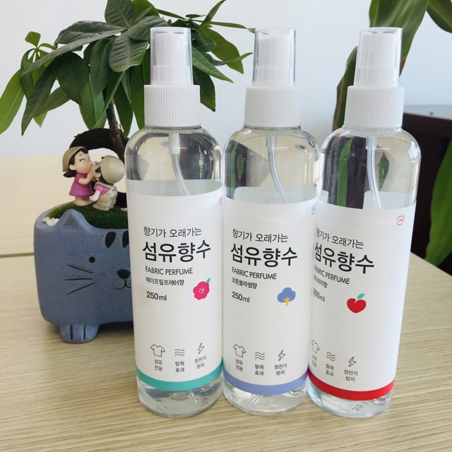 [Hàng Đủ BILL] Xịt Thơm Quần Áo Hàn Quốc Quốc Dân Fabric Perfume Hàng Chính Hãng 250ml