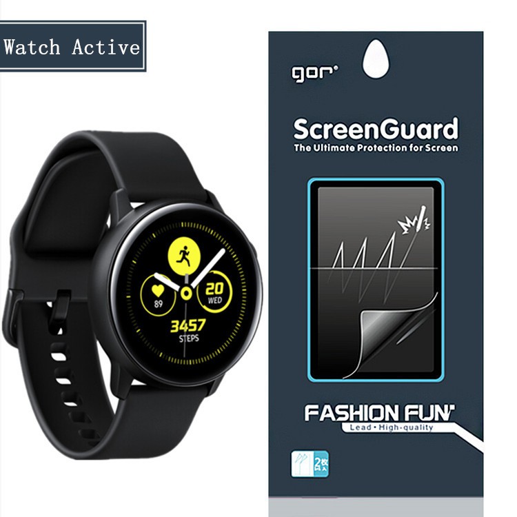 Miếng dán đồng hồ thông minh Samsung Galaxy Watch Acitve, Watch Active 2 chính hãng Gor chống bám vân tay