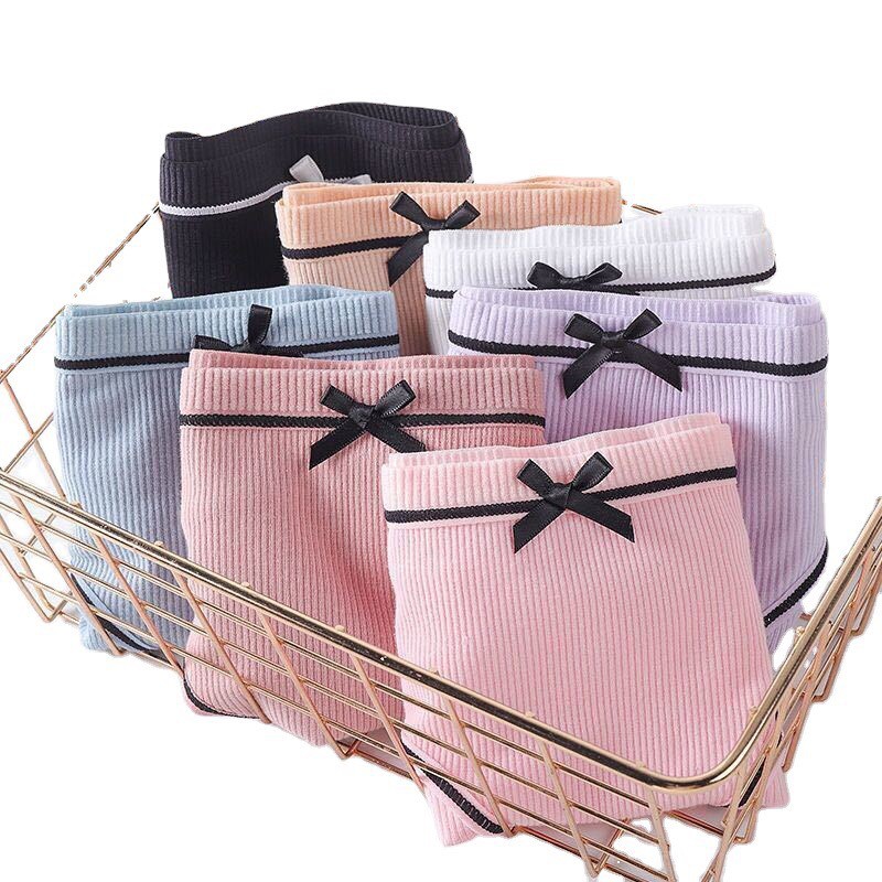 Quần lót nữ gân tăm chất cotton kháng khuẩn từ 42-56kg - QL13 | BigBuy360 - bigbuy360.vn