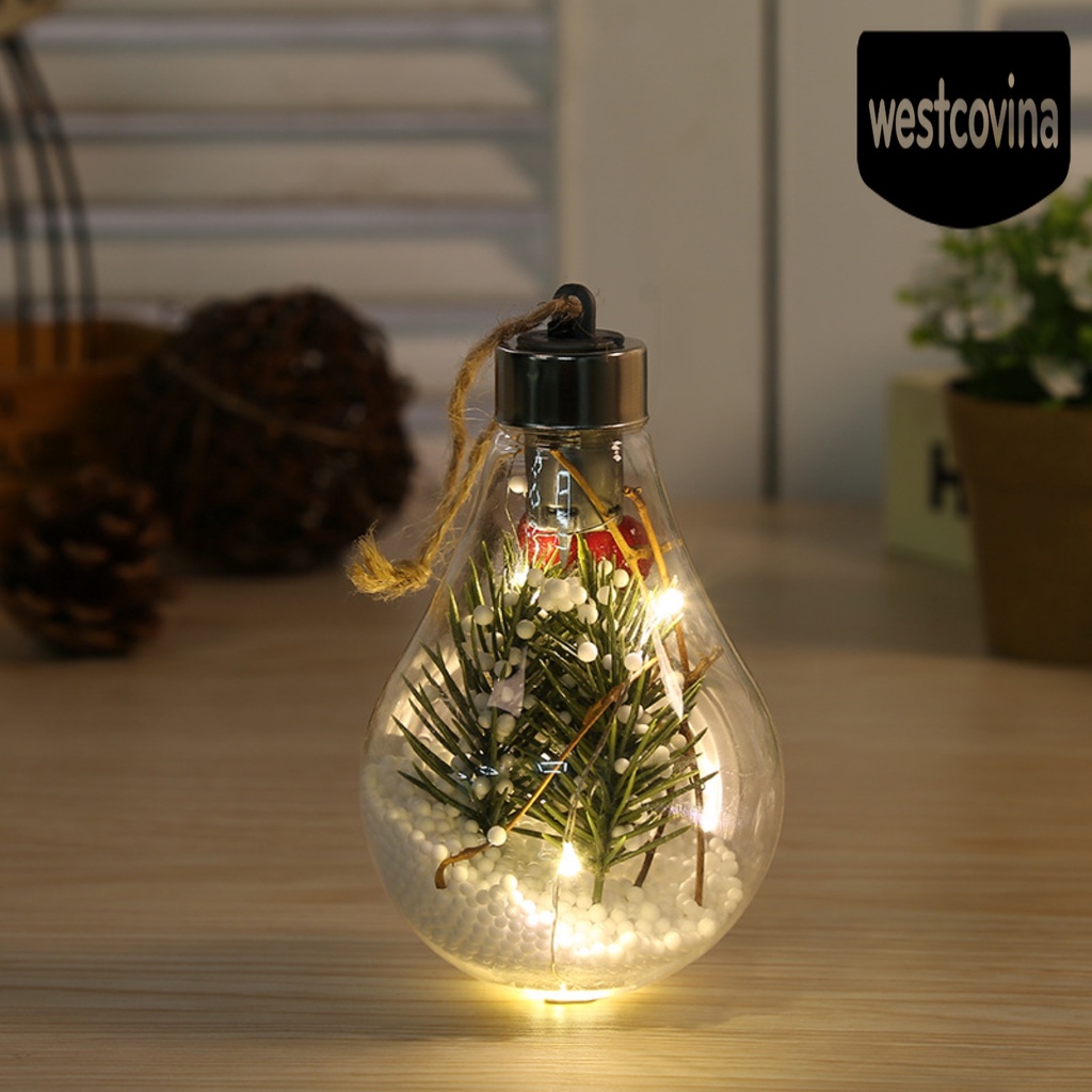 [Hot]☀ Đèn Ngủ Hình Quả Cầu Trong Suốt Chống Mòn Dùng Trang Trí Cây Thông Giáng Sinh